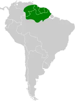 Distribución geográfica del trepatroncos silbador.