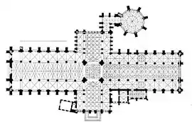 Planta cruciforme de la catedral