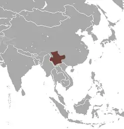 Distribución de la liebre de Yunnan