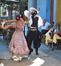 Bailarines de zamba