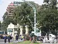 Entrada en la esquina de la Av. Sarmiento con la Av. del Libertador.