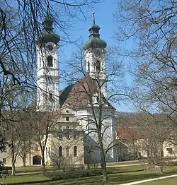 Exterior de la iglesia de la abadía de Zwiefalten (1741-1750)