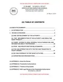 Reporte de OIG de 2009 sobre Stellar Wind, nombre en clave de una de las operaciones de recogida de datos (pinche en la imagen para ver el informe completo).