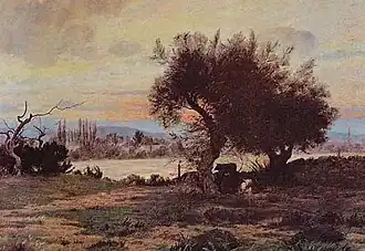 Paisaje crepuscular.