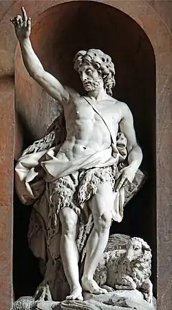 Estatua de San Juan Bautista, por Louis-Simon Boizot.