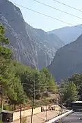 Cañón de Ören cerca de Ören, condado de Seydikemer, provincia de Muğla; mirando al norte.