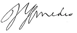 Firma de Víctor Amadeo II de Saboya