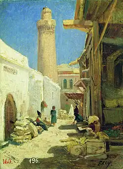Aleksey Boqolyubov – Tarde en la calle de Bakú, 1861