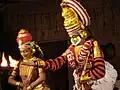 A diferencia del kathakali, en el kutiyattam sí pueden actuar mujeres.