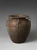 Gran cesta de flores. Bambú (madake) con añadidos de ratán. Por Hayakawa Shōkōsai I, segunda mitad del siglo XIX