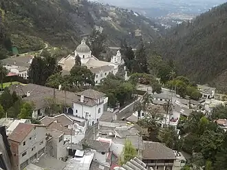 Iglesia de Nuestra Señora de Guápulo, donde Goríbar trabajó con Miguel de Santiago y donde se encuentra el retablo de la Virgen del Pilar, atribuido a Goríbar.