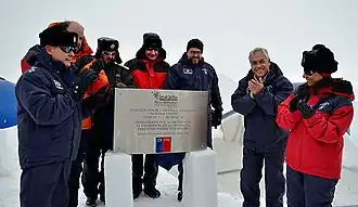 El Presidente Sebastián Piñera inaugura la Estación Polar Científica Conjunta "Glaciar Unión" en el Territorio Chileno Antártico.