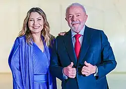 El Presidente Luiz Inácio Lula da Silva y la Primera dama Janja.