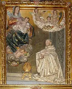 Detalle del retablo de San Bernardo atribuido a Pedro de Correas