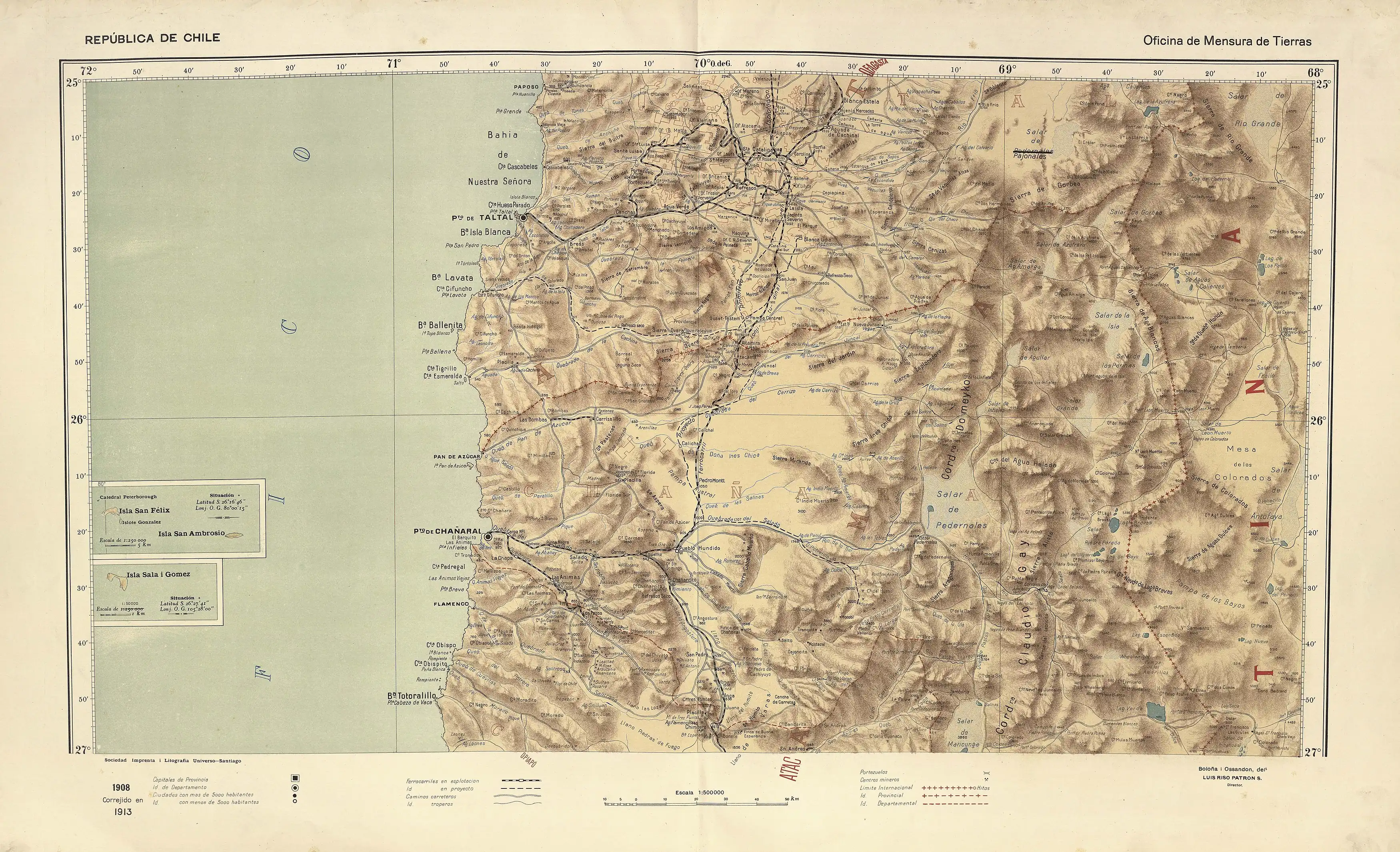 Cordillera Claudio Gay en los Mapas Provinciales Atlas Centenario.