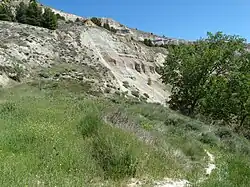 Sendero hacia Peñalba. Al fondo los Cortados o Peñas