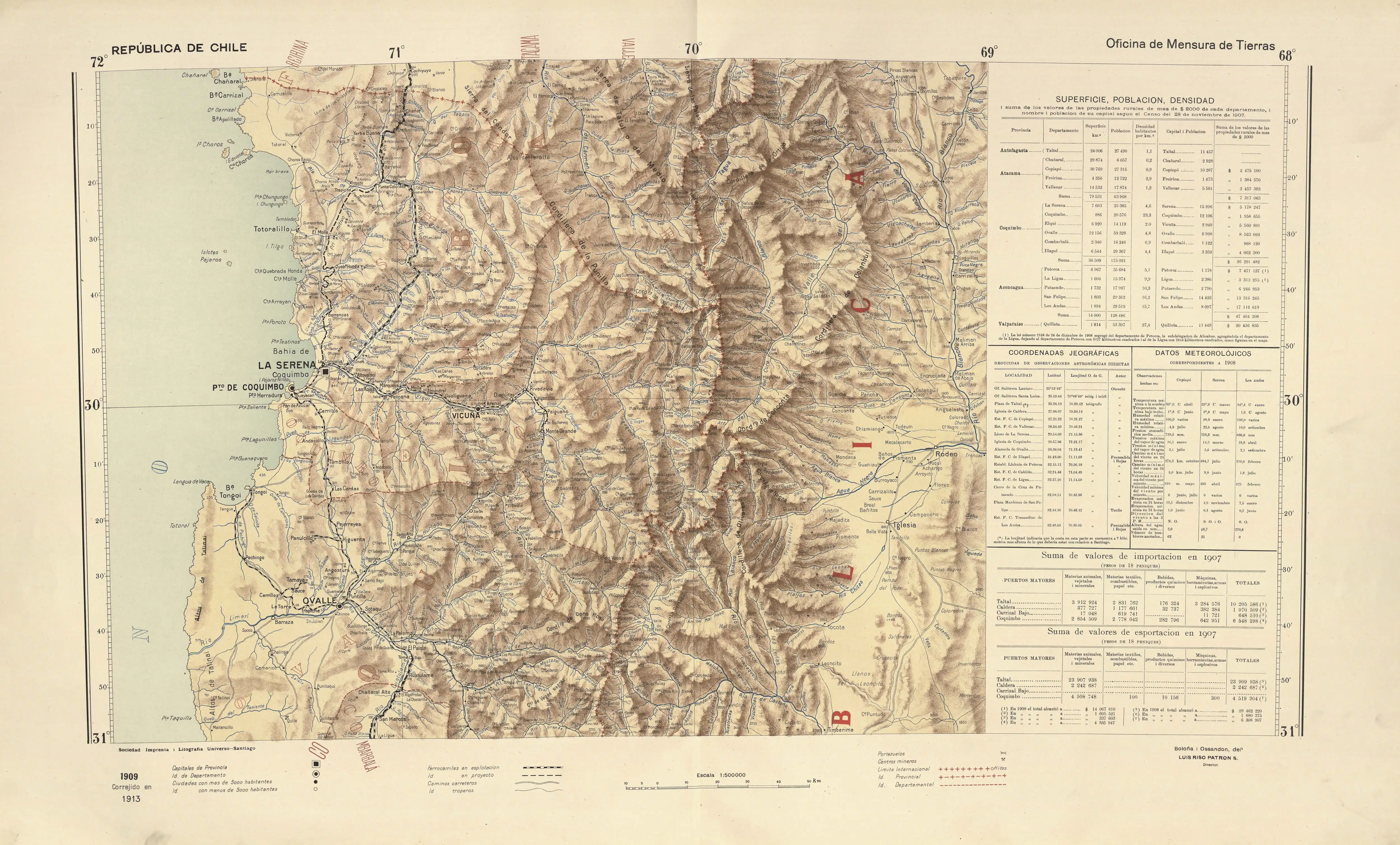Río Potrerillo, afluente del río El Carmen, en el extremo sur de la cordillera de Tatul o del Medio, en los Mapas Provinciales Atlas Centenario.