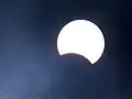 Eclipse parcial desde Ciudad Quezon, Filipinas