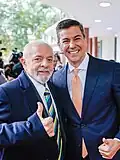 Lula da Silva y Santiago Peña, presidentes del Paraguay y Brasil respectivamente, en 2024.