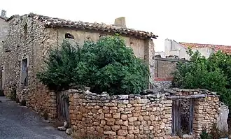 Construcción tradicional (vernacular) en Negrón, Vallanca (Valencia), ya desaparecida.