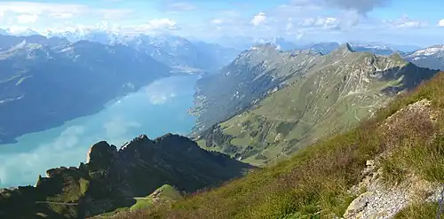Lago de Brienz desde el Rothorn.