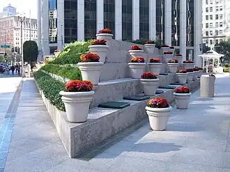 Jardines en terrazas de la plaza