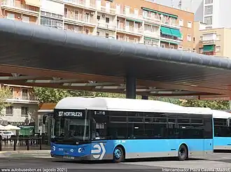 107 en el Intercambiador Plaza Castilla (Madrid) agosto 2021