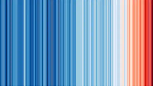 mapa en líneas sobre el calentamiento global desde 1850