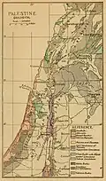 Claude Reignier Conder, Palestina, mapa geológico (1889).