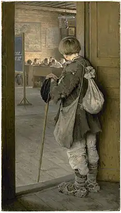 En la puerta de la escuela (1897)