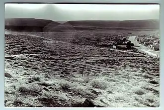 Vista desde Punta Marqués hacia el pueblo naciente de Rada Tilly en 1950.