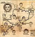 Volta a Catalunya 1954. Vencedores por etapas.