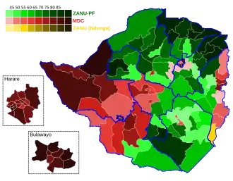 Elecciones parlamentarias de Zimbabue de 2000