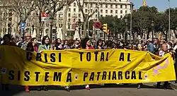 Manifestación en Barcelona el día de la mujer trabajadora (2009).