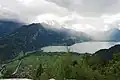 Vista de las ciudades de Därligen, Leissigen, Unterseen e Interlaken.