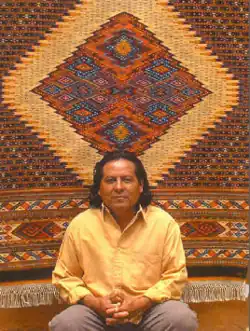 Tejedor y Aritsta plástico de Teotitlan del Valle