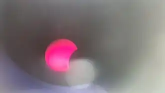 Observado desde Milton Keynes, Reino Unido a las 11:02 BST a través de un telescopio de Hydrogen Alpha