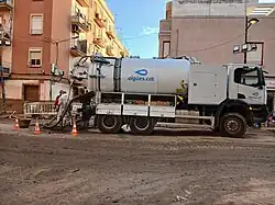 Equipo de Aigües de Catalunya en Paiporta, 18 de noviembre de 2024