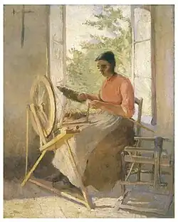 Niña hilando (1896-1897)