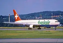 Boeing 767-300ER de Belair en el aeropuerto de Zúrich (2003)