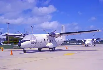 Nord N 262 de RACSA Airlines en el Aeropuerto Internacional Mundo Maya.