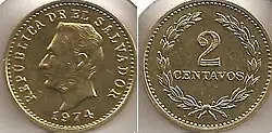 2 centavos de colón salvadoreño
