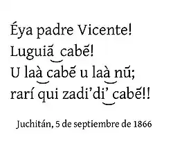 Éa padre Vicente / Sobre ellos! / O ellos o nosotros; / de aquí no pasarán!!