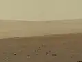 Gale Crater rim about 18 km (11,2 mi) North of the Curiosity rover (August 9, 2012).