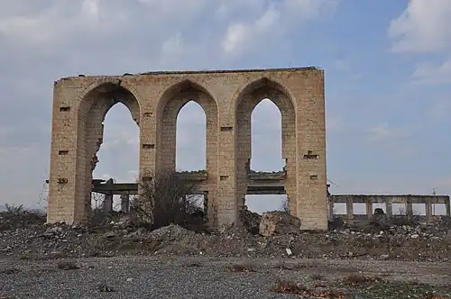 Ruinas del teatro dramático estatal de Agdam