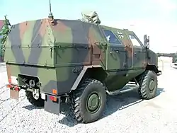 Vista trasera del Dingo 1 del ejército alemán.