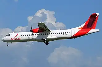 ATR 72-600 con matrícula TG-TRD de Avianca Guatemala