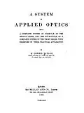 A System of Applied Optics