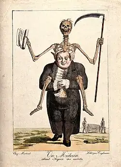 Un médico yendo a curar a sus enfermos, por G. Engelmann.