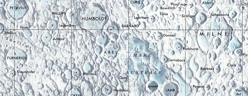 Localización de Barnard (centro de la mitad superior de la imagen)